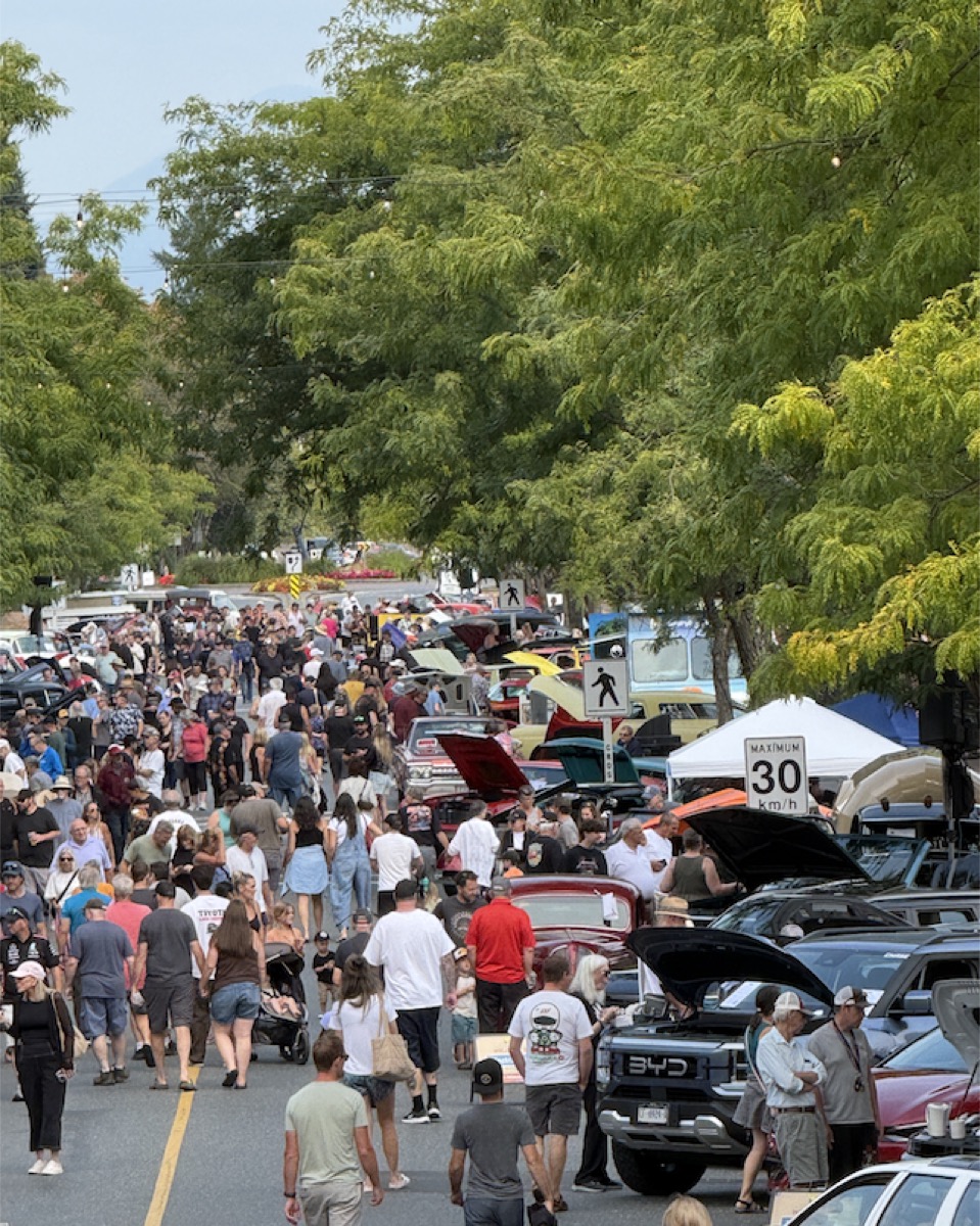 Crowds at the Ladysmith Show & Shine car show